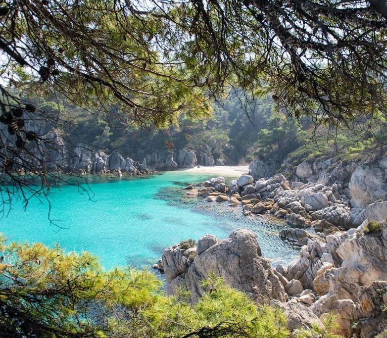 Traditionelles Appartement Athos Shadow Am Meer Paralia Sikias Ngoại thất bức ảnh
