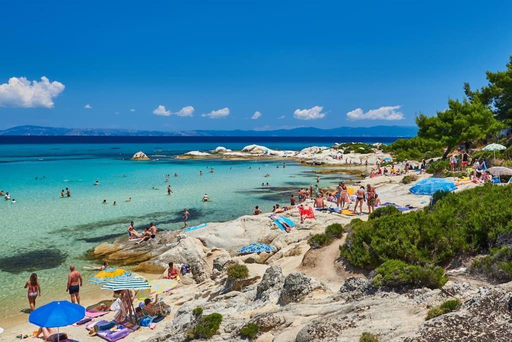 Traditionelles Appartement Athos Shadow Am Meer Paralia Sikias Ngoại thất bức ảnh